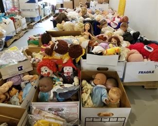 Boxes of Dolls.  As far as the eye can see