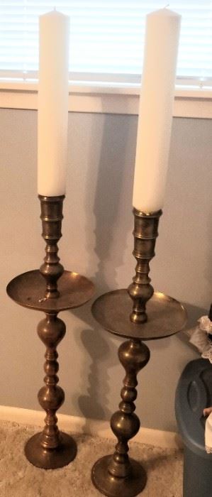 Approximately 4 -foot retro candle holders 
