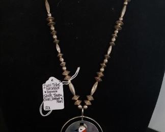 Zuni Tribe Necklace Turquoise, Coral, Mother of Pearl