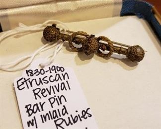 Etruscan Revival Bar Pin 
