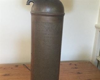 Antique Essanay fire extinguisher- now a lamp 