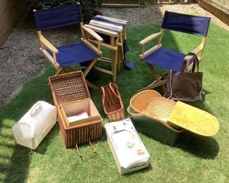 Directors Chairs and Picnic Baskets