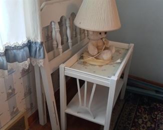 Twin beds and night stand