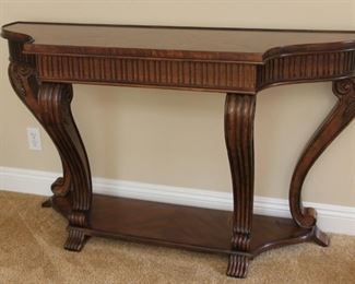 #9.  $100.00.  Entry table 34”h X 56.5” w X 18.5” d