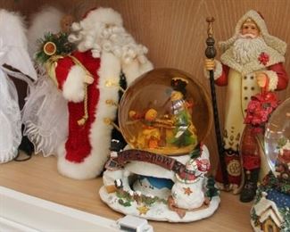 #26.  $30.00. Lot Christmas items with snow globes