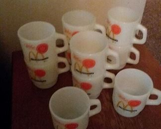 10 Fire King McDonald's mugs