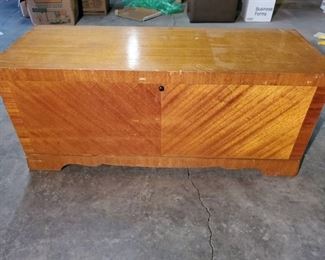 LANE Cedar Chest With Button Release and Inside Shelf.