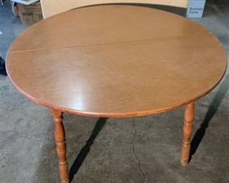 Round Wood Table Location 1D Middle