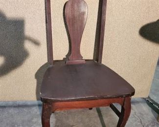 Vintage Mahogany Chair with Vase Back and