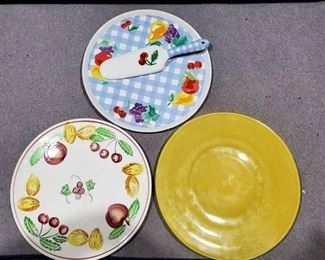 Lot of 3 Summer Fun Serving Plates