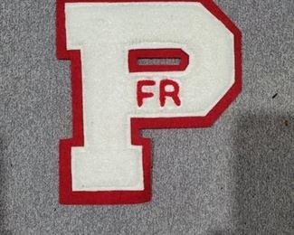 Red & White Letterman P Patch