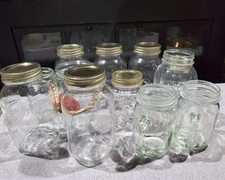 Lot of a Dozen Mason Jars