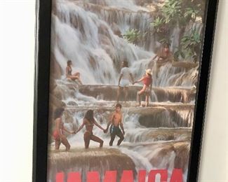 $50 Jamaica framed poster: 27.5" W x 39.5" H.  "Cool Runnings"