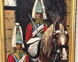 Detail soldier or guard painting 