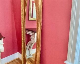 $195 each 1 of 2 gold framed mirror. 24" W x 71.5" H. 