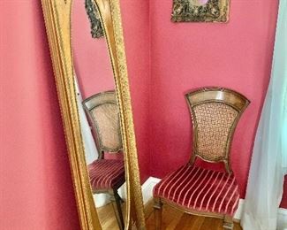 $195 each 2 0f 2 Detail   CHAIR AND SMALL MIRROR ARE SOLD
