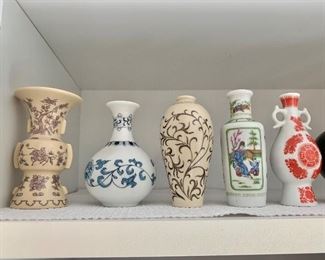 $75 for all small vase collection, set of 10 . Each 3" to 3.5" H. 