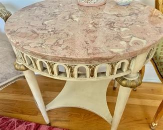 Detail marble top table 