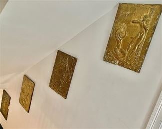 4 Metal figural panels - second view