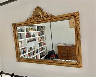 $195 Gilt framed mirror 26" W, 21" H. 