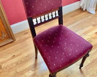 $595 for six dining chairs: 19" W, 17" D, 39" H. 