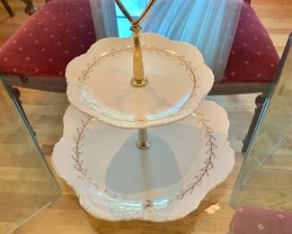 $20 Double layer serving dish stand Lower plate 9.5" diam.