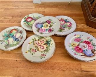 $8 each Fruit and flower dishes.  Each 10.5" diam.  