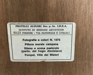 Reverse side Florentine plaques 