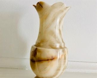 $20 Alabaster vase  8" H. 