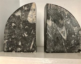 $45 Fossil bookends 5.75" H. 