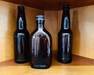 $35 Antique bottles 7" to 9" H. 