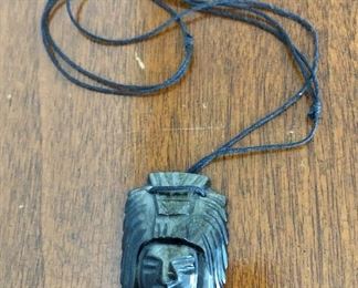 $20 Mask face  on cord necklace 