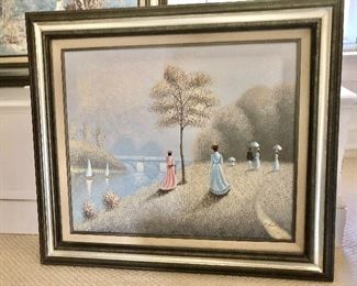 $135 Women by the river 31" W x 26" H. 