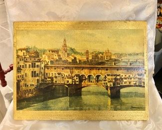 $20 Scene of Florence.  15" W x 11" H. 