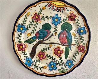 $40 Colorful bird plate 