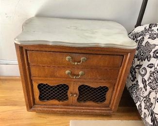 $ 75 Marble top night stand 1 of 2 