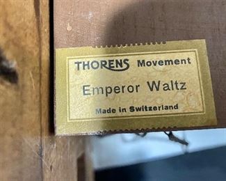 Detail Thorens Movement Made in Switzerland 