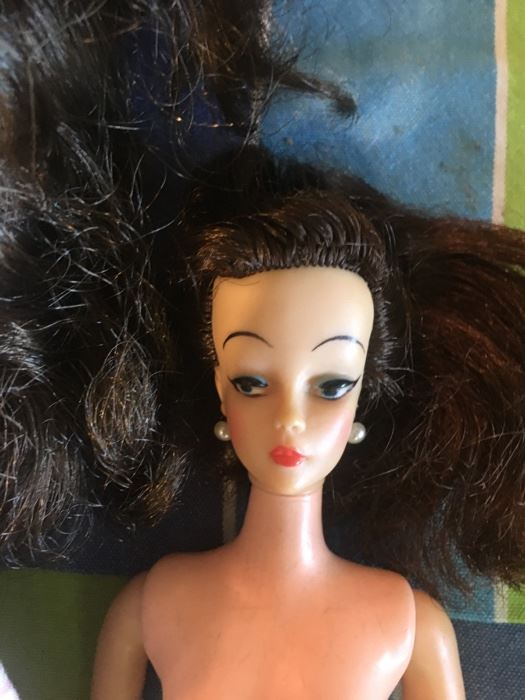Rare-ish? Great Earrings! Uncut Hair? Mattel MCMLX (1960) Mitzy Doll--Nice Condition