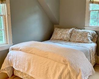 Item 16: Pretty Full Size Bed with Pretty Garnet Hill Linens: $235