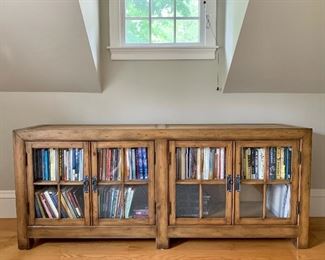 Item 24: Ethan Allen Ming Media Cabinet/Bookcase - 77"l x 18"w x 32.5"h: $1195