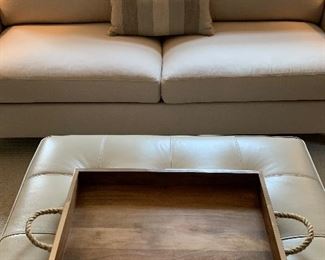 Item 20: Ethan Allen Decorative Wood Tray - 21.25" x 15": $95