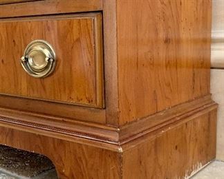 Please note stain loss on bottom of piece!