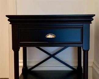 Item 29: Contemporary Black Nightstand - 26"l x 17"w x 27.5"h: $185