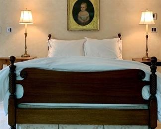 Item 31: Vintage Full Sized Cannon Ball Bed Frame, Mattress: $245 - Does NOT include linens