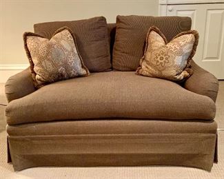 Item 39: Down Filled Loveseat - 55"l x 32"w x 31"h: $695