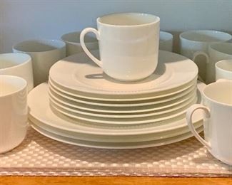 Lot of Crate & Barrel Dishes: $22 10 Cups, 6 Salad Plates, 3 Dinner Plates