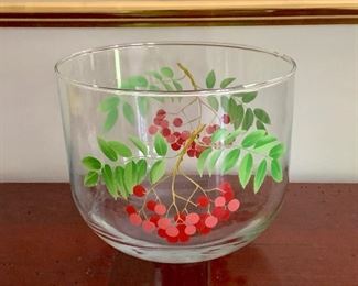 Hand Painted Trifle Bowl: $20