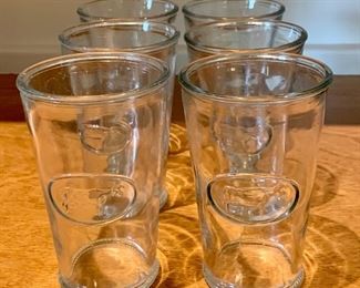 Lot of (6) Embossed Cow Glasses: $14