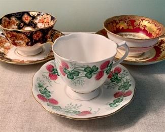 Three Tea Cups with Saucers - $15