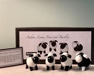 Pier One Imports, glass sheep, one black, in gift box: $15